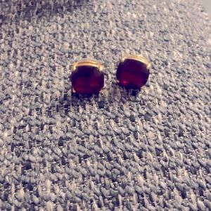 Kate spade Ruby and gold stud earrings